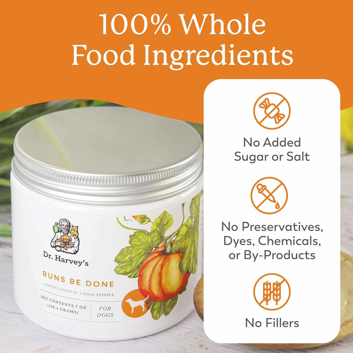 Dr. Harvey's Runs Be Done Anti-Diarrheal Digestive Tract Supplement for Dogs 198Gr.