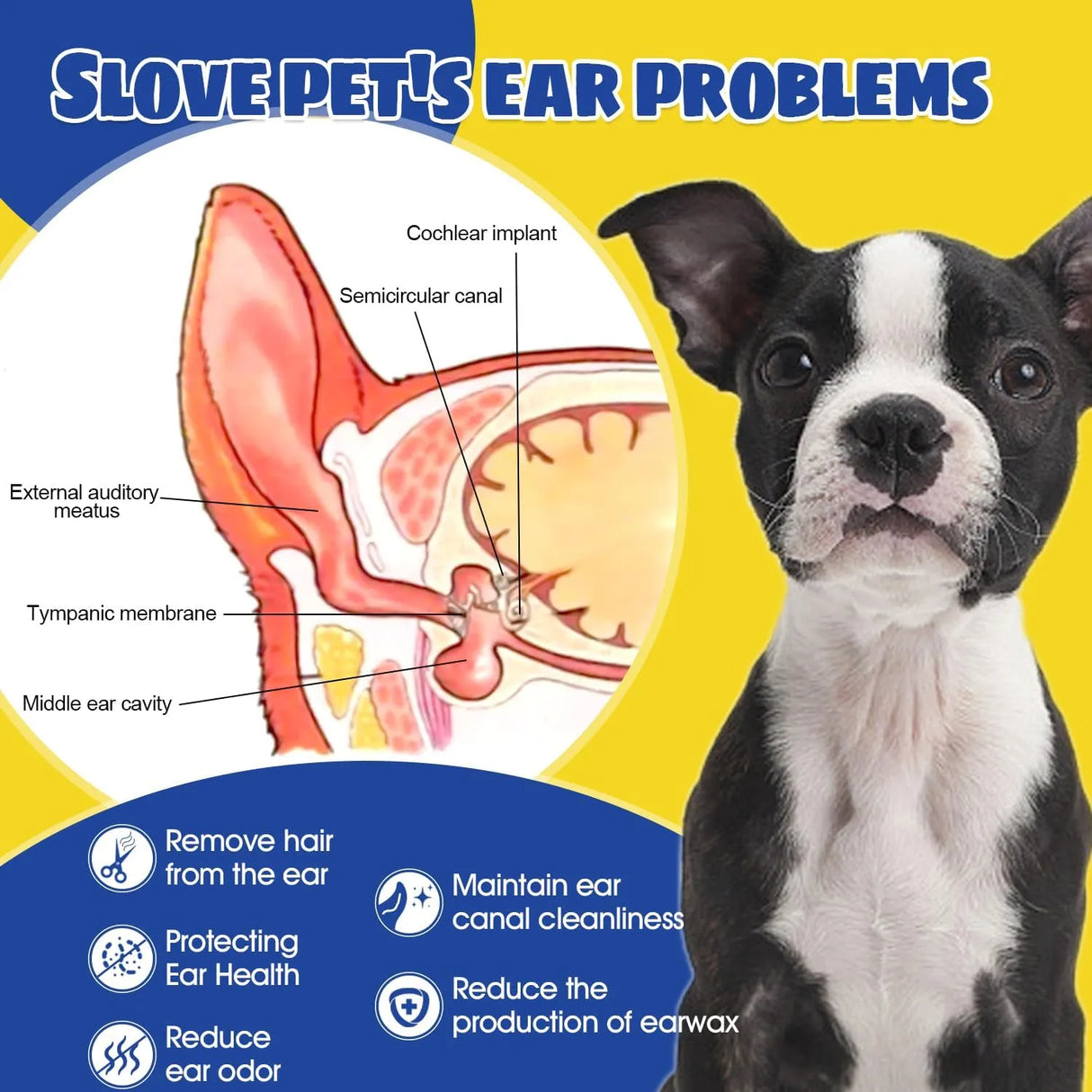 NINIBABIE - Ninibabie Dog Ear Infection Treatment with 5.5inch Ear Hair Removal Tool - The Red Vitamin MX - Cuidado Del Oído De Perros - {{ shop.shopifyCountryName }}