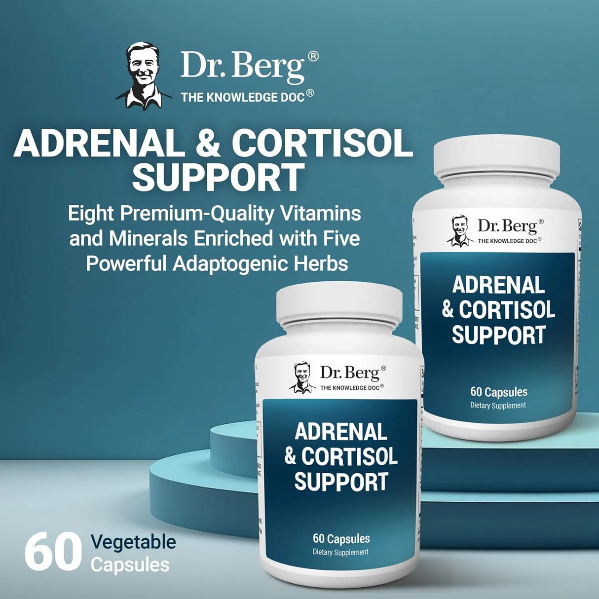 DR. BERG - Dr. Berg Adrenal & Cortisol Support 60 Capsulas - The Red Vitamin MX - Suplementos Alimenticios - {{ shop.shopifyCountryName }}