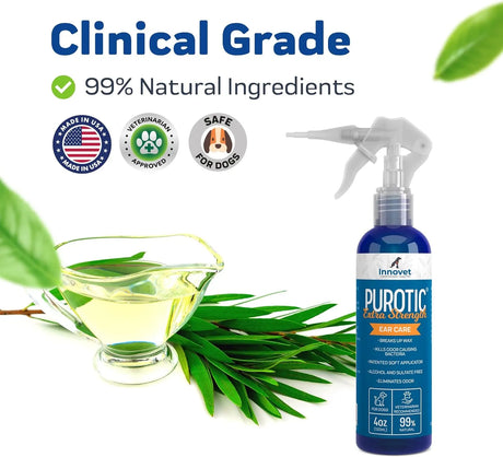 INNOVET - INNOVET PurOtic Natural Ear Cleaner for Dogs & Cats 4 Fl.Oz. - The Red Vitamin MX - Cuidado Del Oído De Perros - {{ shop.shopifyCountryName }}
