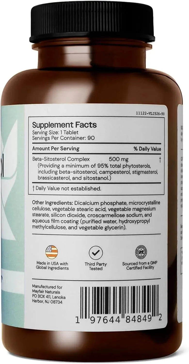 MAYFAIR - Mayfair Naturals Beta Sitosterol Complex 500Mg. 90 Tabletas - The Red Vitamin MX - Suplementos Alimenticios - {{ shop.shopifyCountryName }}