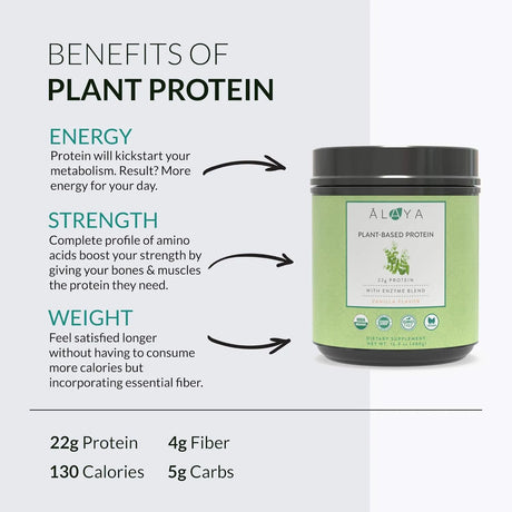 ALAYA NATURALS - Alaya Naturals Organic Plant Based Protein Powder Vanilla 480Gr. - The Red Vitamin MX - Suplementos Alimenticios - {{ shop.shopifyCountryName }}