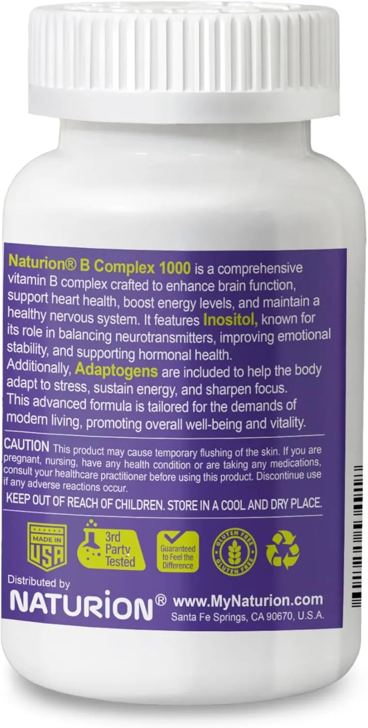 NATURION - NATURION B Complex 1000 120 Capsulas - The Red Vitamin MX - Suplementos Alimenticios - {{ shop.shopifyCountryName }}