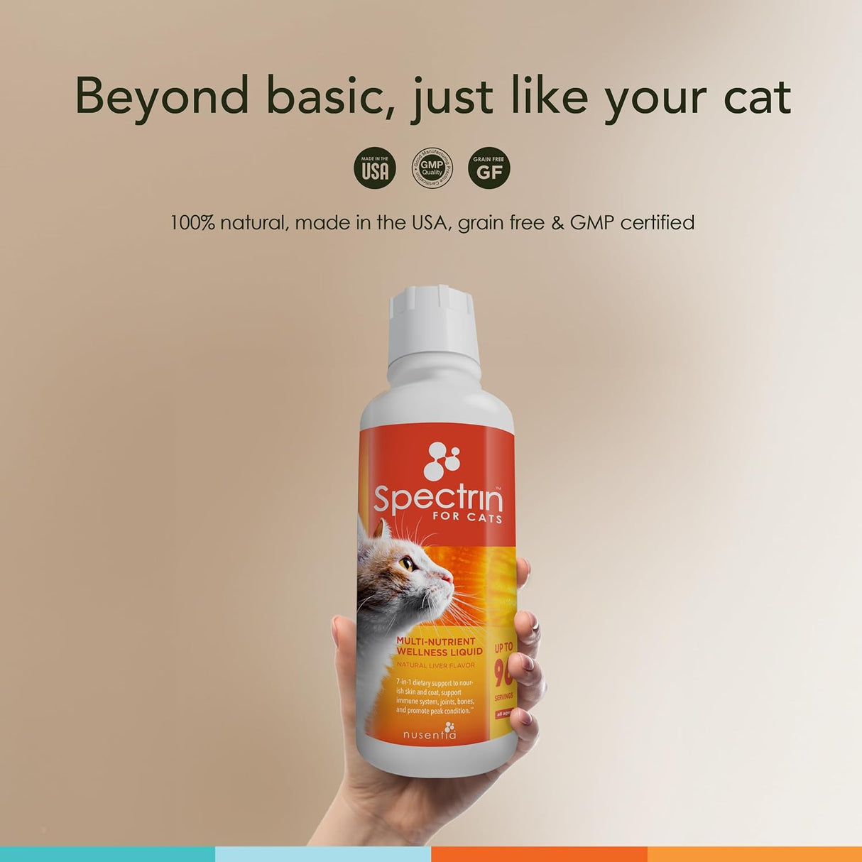 NUSENTIA Liquid Vitamin & Antioxidant Supplement for Cats 473Ml.