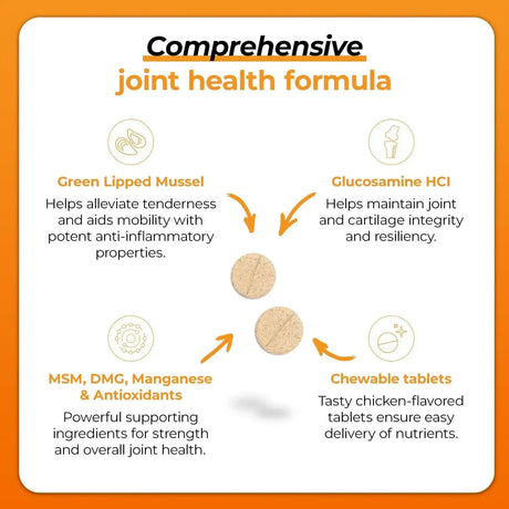 VETRISCIENCE - VetriScience Glycoflex 3 Clinically Proven Hip and Joint Supplement for Dogs 120 Tabletas Masticables - The Red Vitamin MX - Cuidado De Cadera Y Articulaciones Para Perros - {{ shop.shopifyCountryName }}