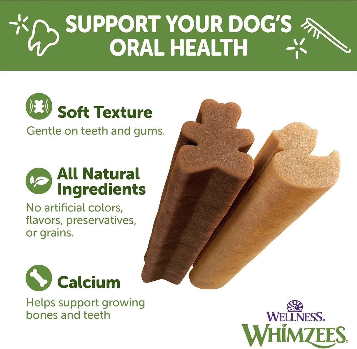 WELLNESS WHIMZEES - Wellness WHIMZEES Puppy Dog Dental Treats Medium & Large Size Stick 14 Piezas - The Red Vitamin MX - Cuidado Dental Para Perros - {{ shop.shopifyCountryName }}
