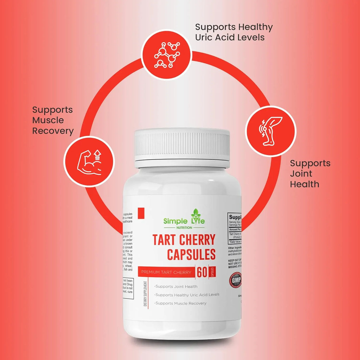 SIMPLE LIFE NUTRITION - Simple Life Nutrition Tart Cherry Extract 60 Capsulas - The Red Vitamin MX - Suplementos Alimenticios - {{ shop.shopifyCountryName }}