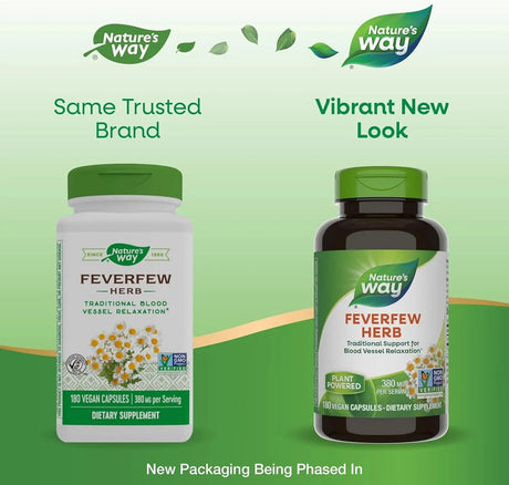 NATURE'S WAY - Nature's Way Feverfew Herb 380Mg. 180 Capsulas - The Red Vitamin MX - Suplementos Alimenticios - {{ shop.shopifyCountryName }}