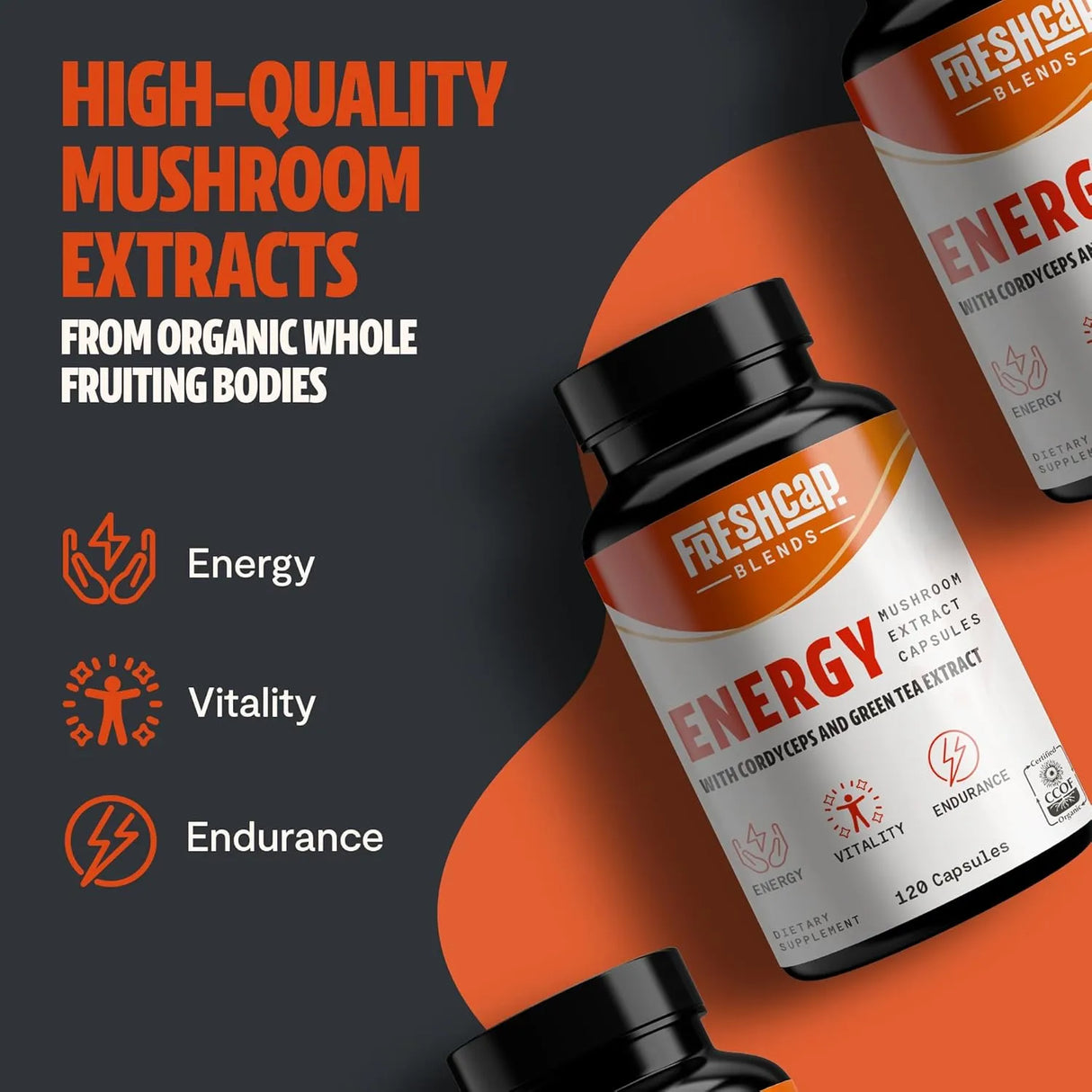 FRESHCAP - FreshCap 5-in-1 Energy with Cordyceps and Green Tea Extract 120 Capsulas - The Red Vitamin MX - Suplementos Alimenticios - {{ shop.shopifyCountryName }}