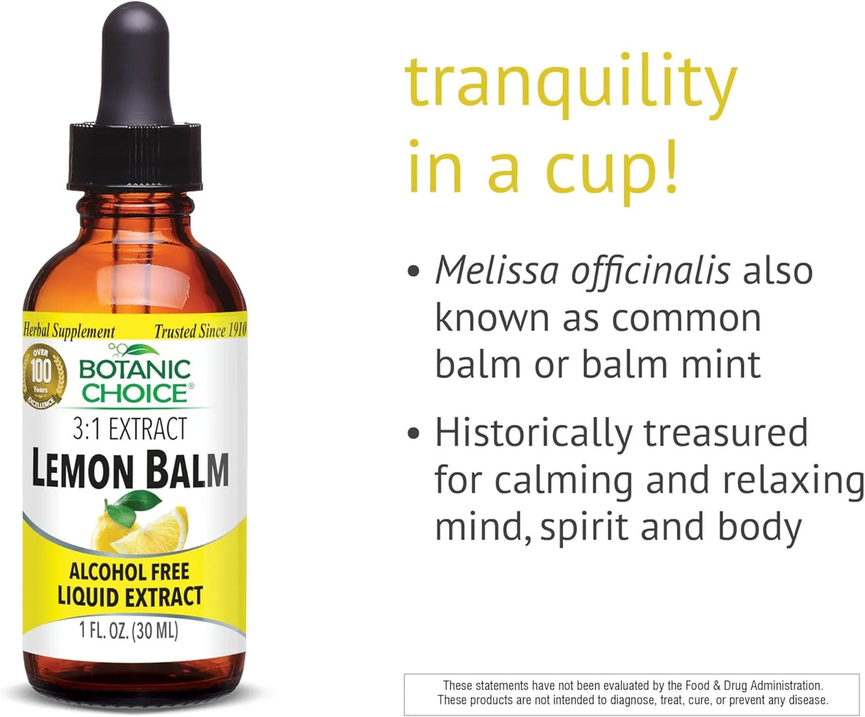 BOTANIC CHOICE - Botanic Choice Lemon Balm Liquid Extract 30Ml. - The Red Vitamin MX - Suplementos Alimenticios - {{ shop.shopifyCountryName }}