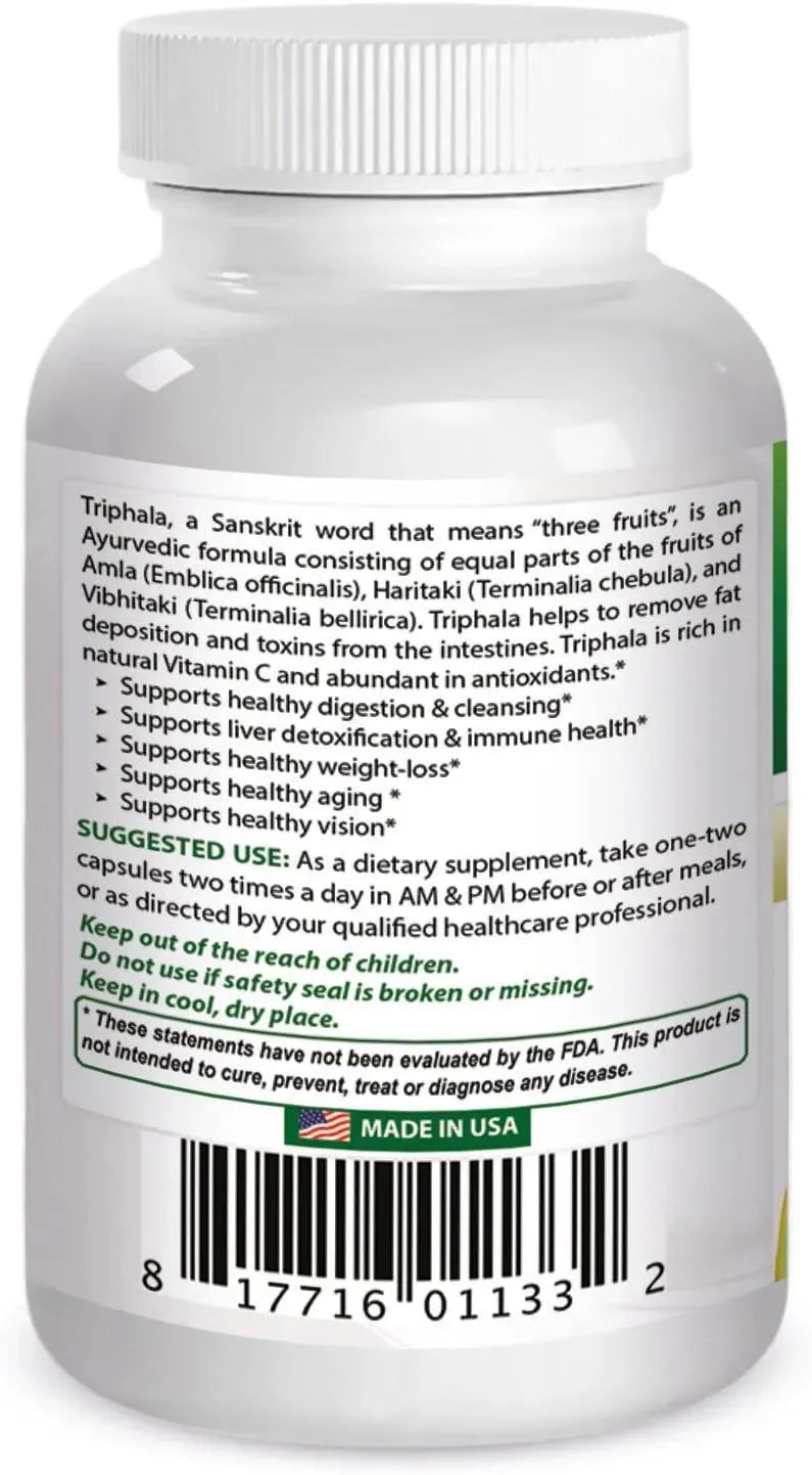 BEST NATURALS - Best Naturals Triphala 750Mg. 120 Capsulas - The Red Vitamin MX - Suplementos Alimenticios - {{ shop.shopifyCountryName }}