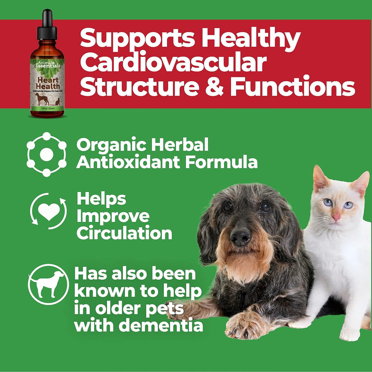 Animal Essentials Heart Health for Dogs & Cats 2 Fl.Oz.