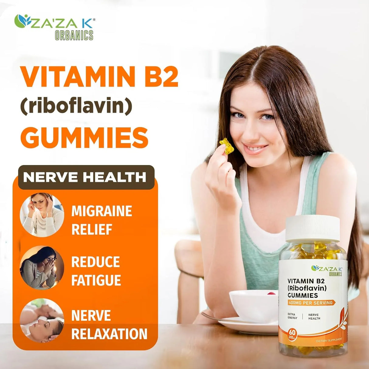 ZA'ZA K ORGANICS - ZA'ZA K ORGANICS Vitamin B2 60 Gomitas - The Red Vitamin MX - Suplementos Alimenticios - {{ shop.shopifyCountryName }}