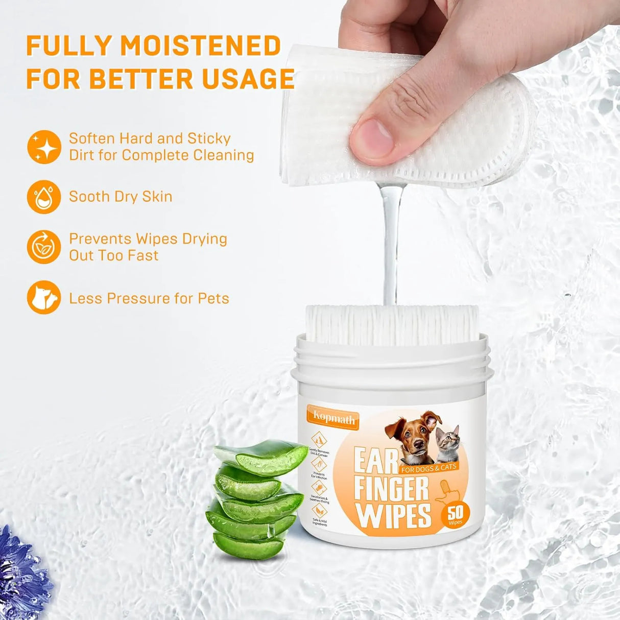 KOPMATH - Kopmath Ear Cleaner Finger Wipes for Dogs & Cats Unscented 50 Toallitas - The Red Vitamin MX - Cuidado Del Oído De Perros - {{ shop.shopifyCountryName }}