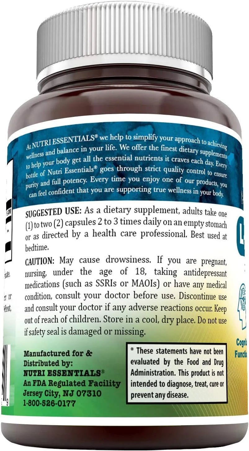 NUTRI ESSENTIALS - Nutri Essentials L-Tryptophan 500Mg. 60 Capsulas - The Red Vitamin MX - Suplementos Alimenticios - {{ shop.shopifyCountryName }}