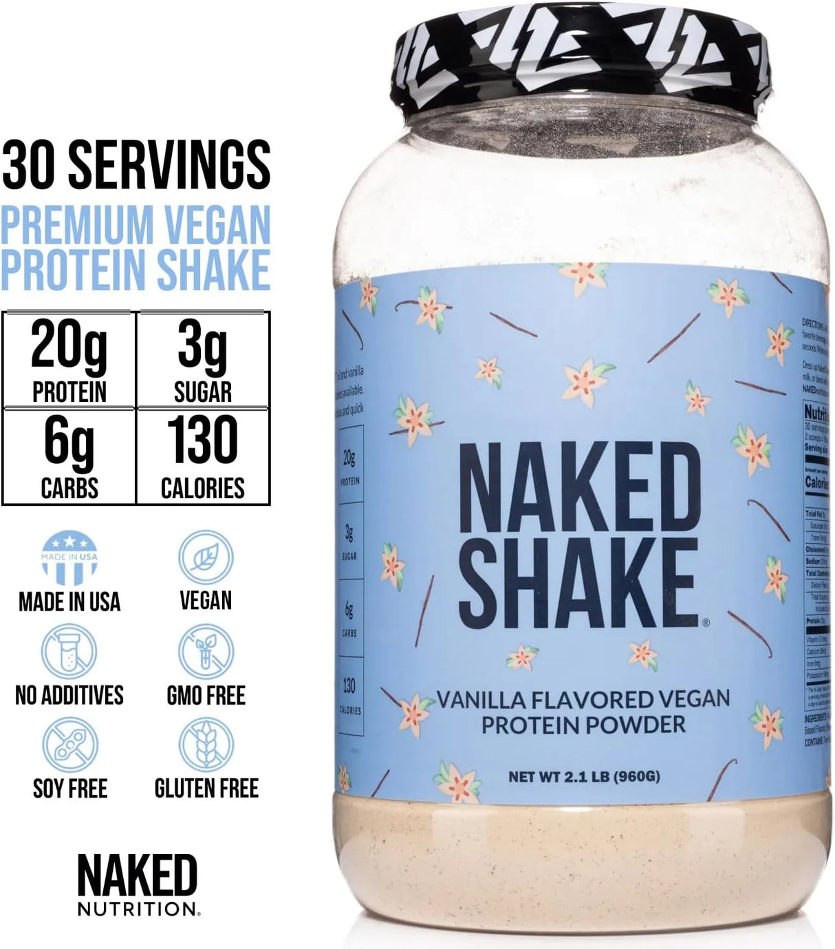 NAKED NUTRITION - Naked Shake Vanilla Protein Powder 30 Servicios 960Gr. - The Red Vitamin MX - Suplementos Alimenticios - {{ shop.shopifyCountryName }}