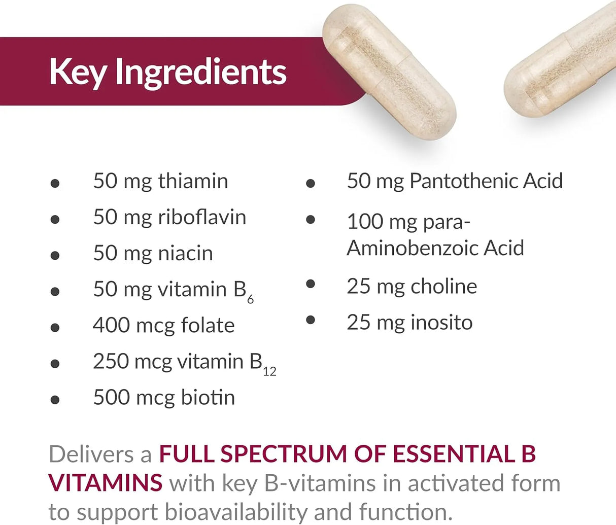 BARIATRIC FUSION - Bariatric Advantage B-50 Complex with Active B12 180 Capsulas - The Red Vitamin MX - Suplementos Alimenticios - {{ shop.shopifyCountryName }}