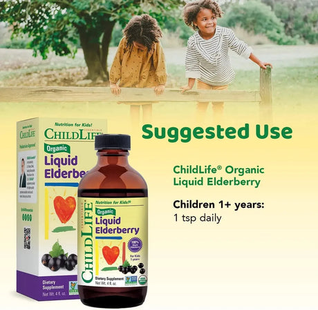 CHILDLIFE ESSENTIALS - CHILDLIFE Essentials Organic Elderberry Syrup for Kids 4 Fl.Oz. - The Red Vitamin MX - Suplementos Alimenticios - {{ shop.shopifyCountryName }}