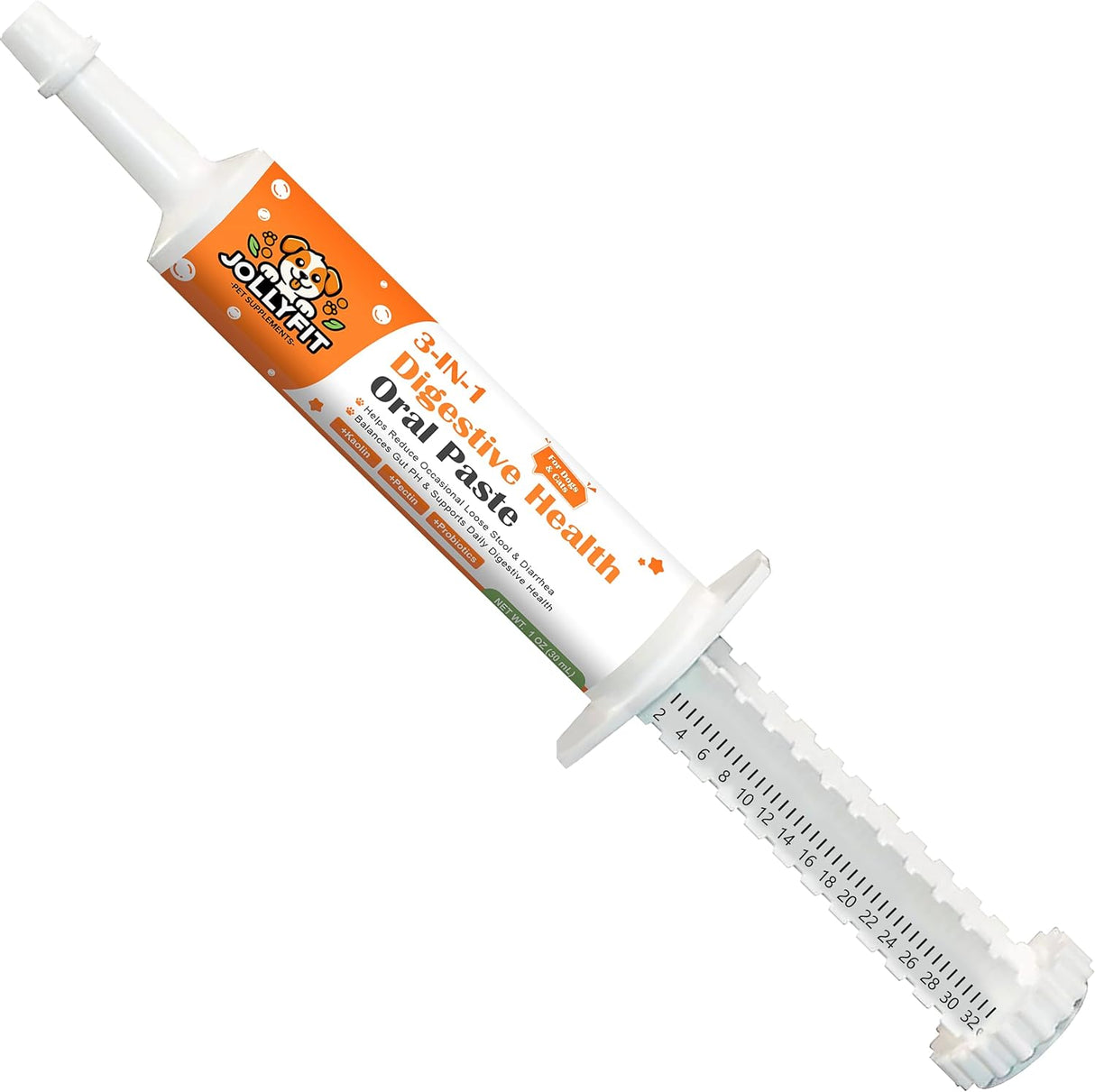 Jollyfit Antidiarrheal for Dogs Kaolin Pectin Probiotic Paste for Dog 30Ml.