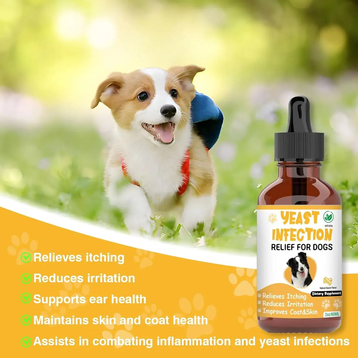 RUAKPL - RUAKPL Natural Yeast Infection Treatment for Dogs 2 Fl.Oz. - The Red Vitamin MX - Remedios Para La Picazón De Perros - {{ shop.shopifyCountryName }}