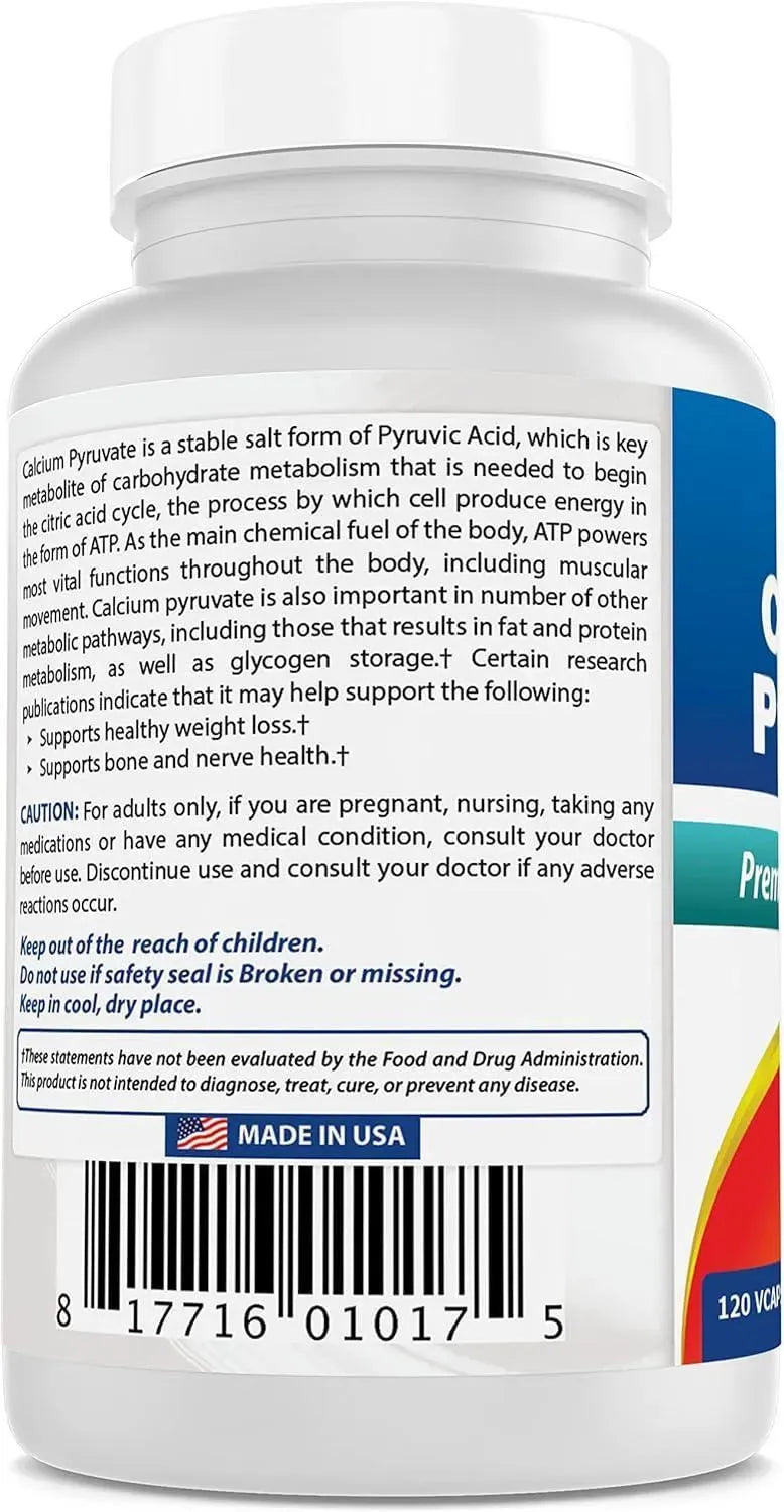 BEST NATURALS - Best Naturals Calcium Pyruvate 750Mg. 120 Capsulas 2 Pack - The Red Vitamin MX - Suplementos Alimenticios - {{ shop.shopifyCountryName }}
