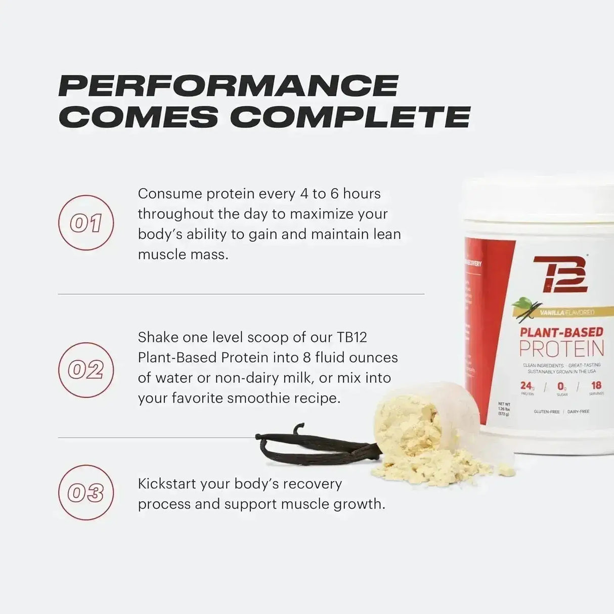 TB12 - TB12 Plant Based Protein Powder Vanilla 30 Servicios 960Gr. - The Red Vitamin MX - Suplementos Alimenticios - {{ shop.shopifyCountryName }}