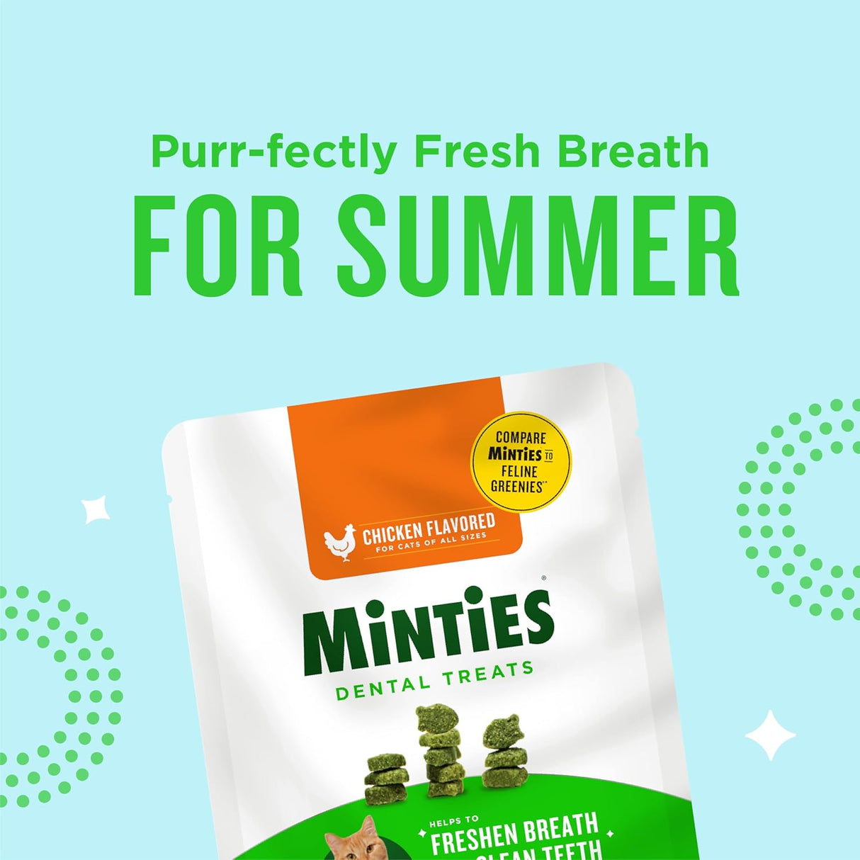 Minties Dental Treats for Cats Chicken Flavored 70Gr.