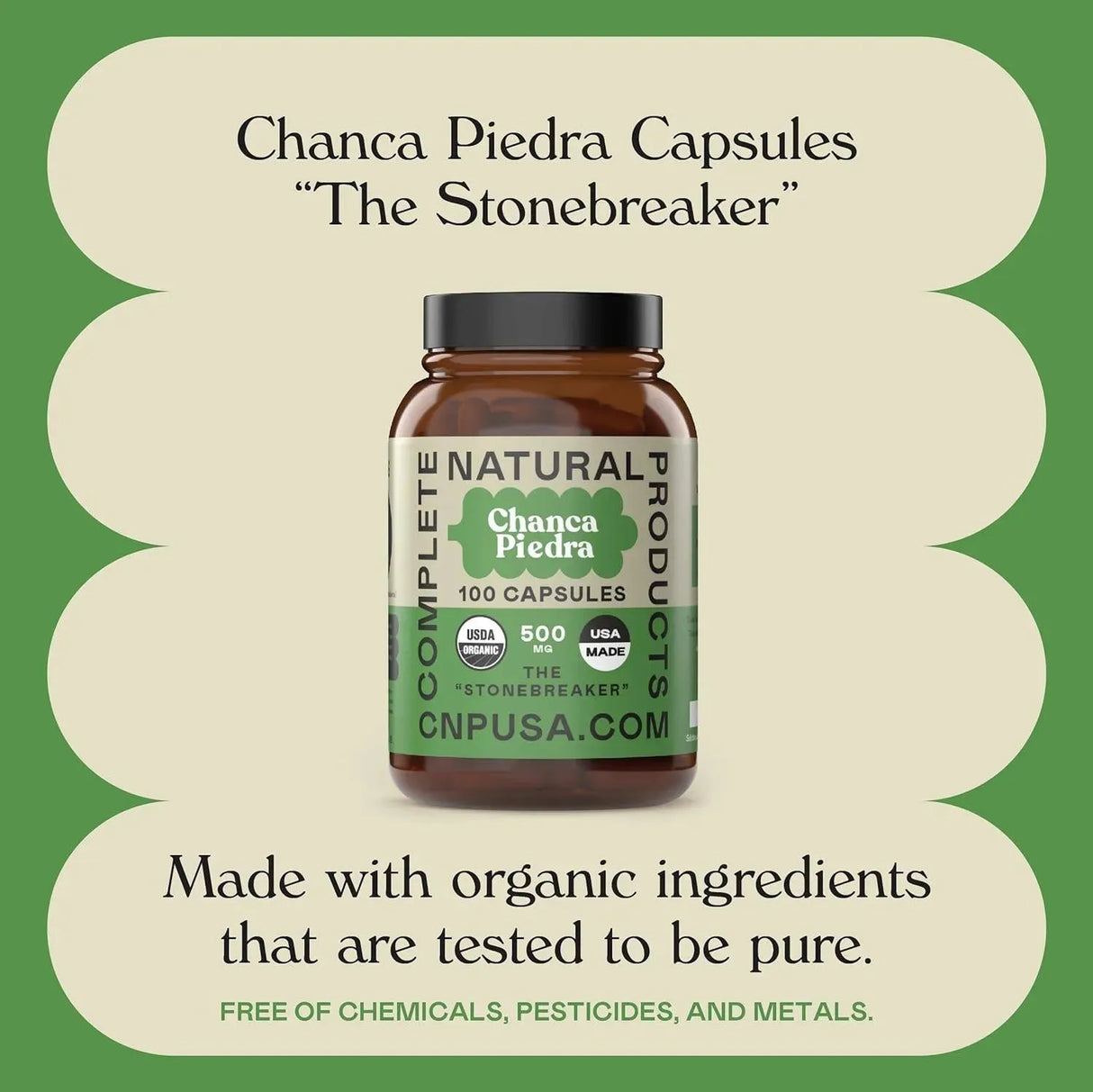 COMPLETE NATURAL PRODUCTS - Complete Natural Products Organic Chanca Piedra 500Mg. 100 Capsulas - The Red Vitamin MX - Suplementos Alimenticios - {{ shop.shopifyCountryName }}