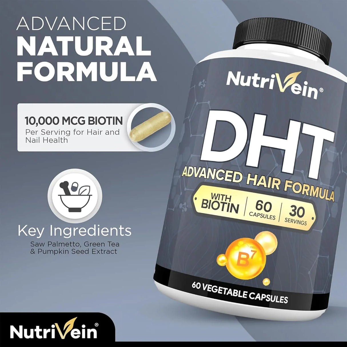 NUTRIVEIN - Nutrivein DHT Blocker with Biotin 60 Capsulas - The Red Vitamin MX - Suplementos Alimenticios - {{ shop.shopifyCountryName }}