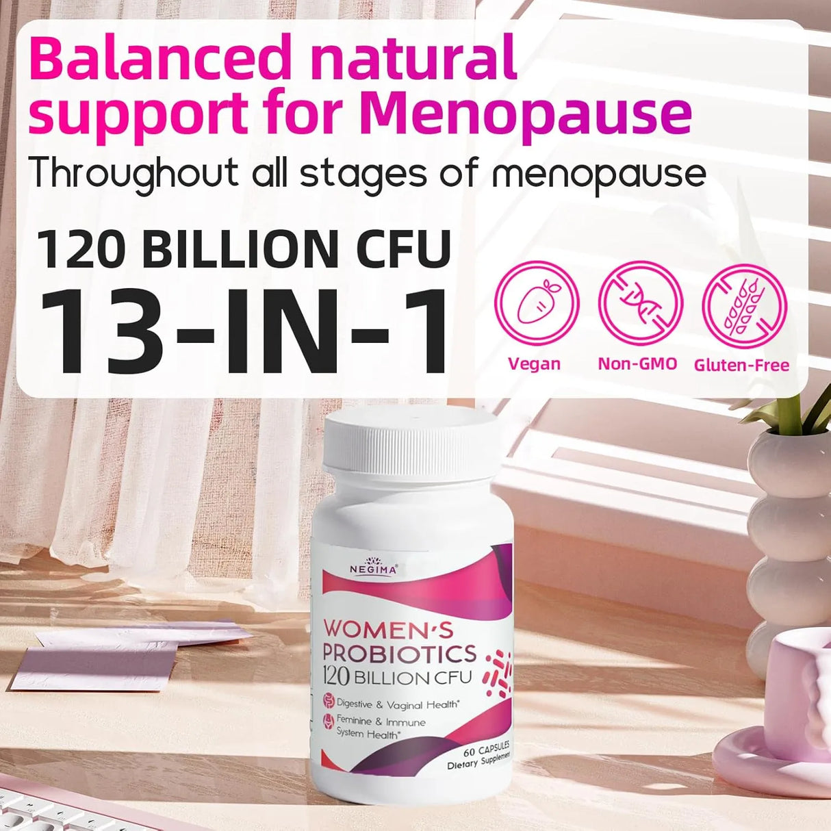 NEGIMA - Negima Menopause Probiotics 60 Capsulas - The Red Vitamin MX - Suplementos Alimenticios - {{ shop.shopifyCountryName }}