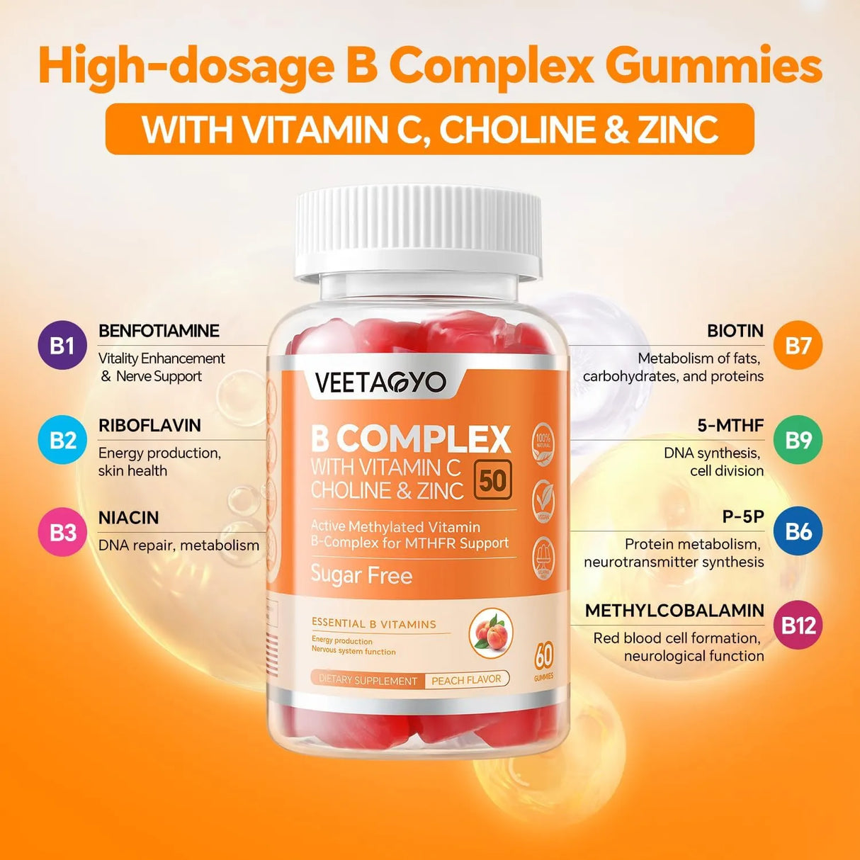 VEETAGYO - VEETAGYO B Complex 60 Gomitas 2 Pack - The Red Vitamin MX - Suplementos Alimenticios - {{ shop.shopifyCountryName }}