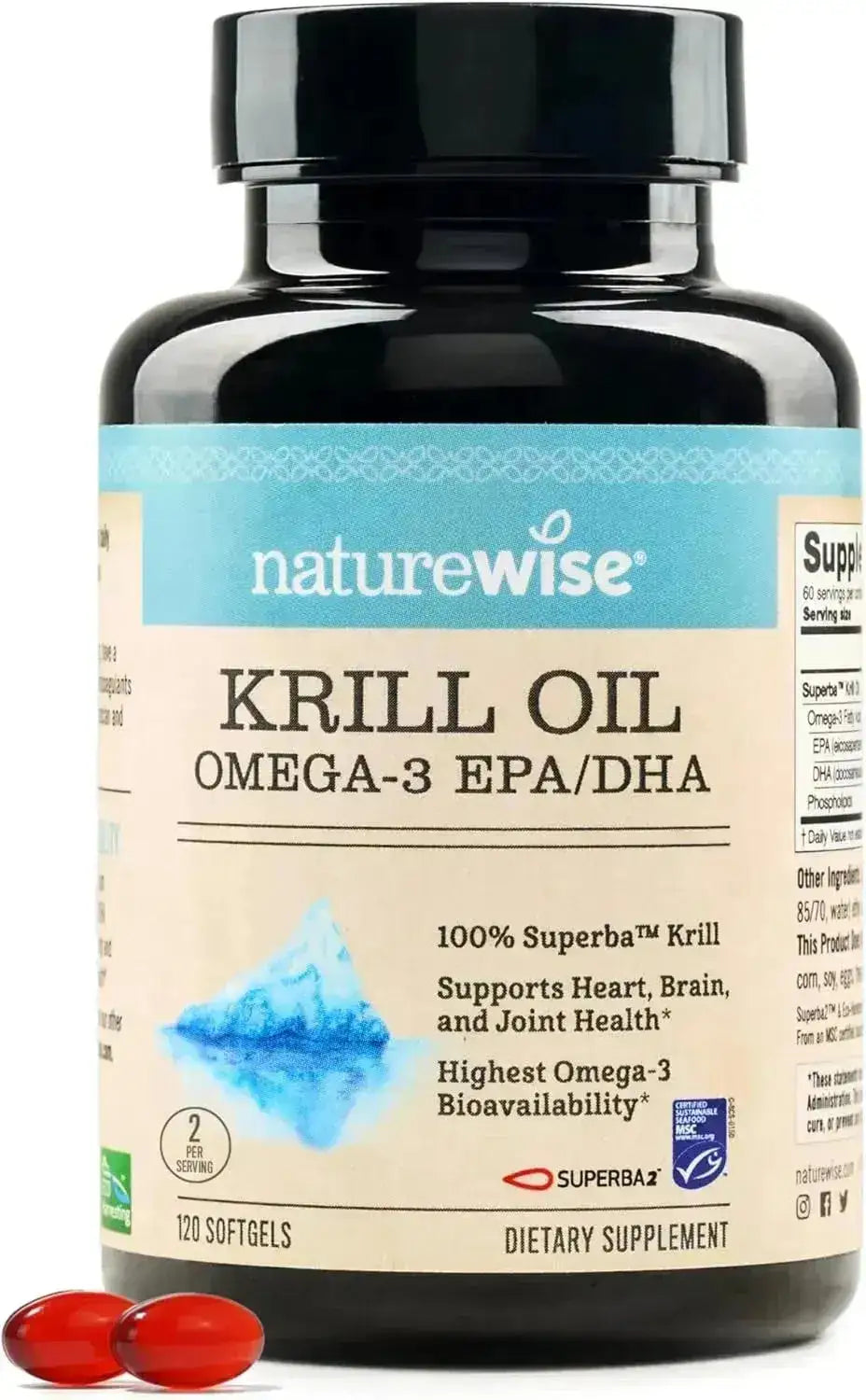 NATUREWISE - NatureWise Antarctic Krill Oil 1000Mg. 120 Capsulas Blandas - The Red Vitamin MX - Suplementos Alimenticios - {{ shop.shopifyCountryName }}
