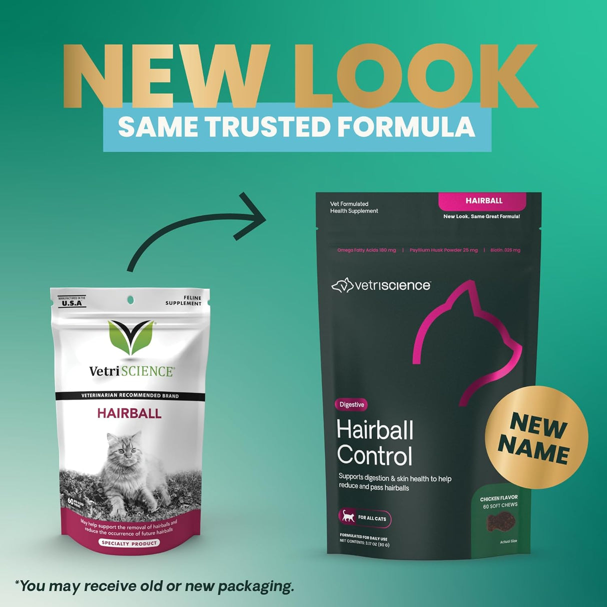 VetriScience Hairball Control Chews 60 Masticables