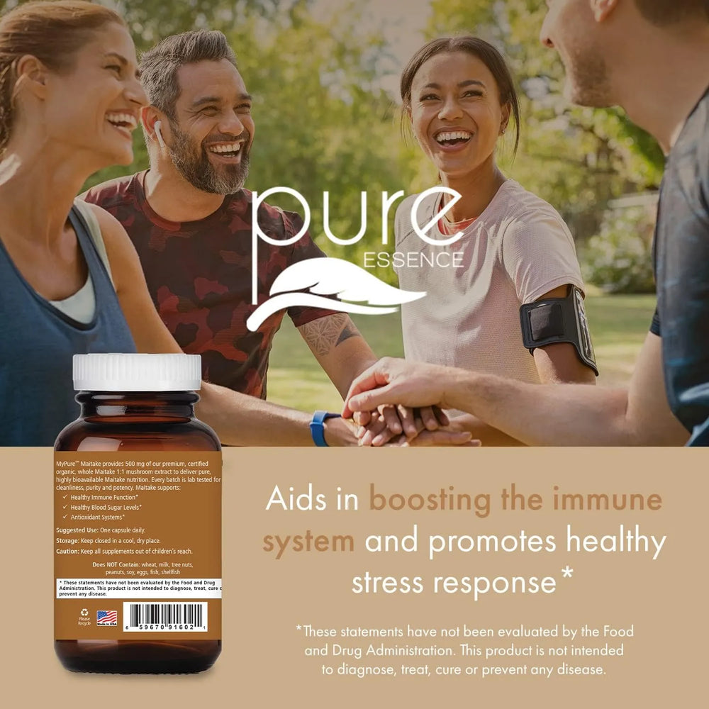 PURE ESSENCE LABS - PURE ESSENCE LABS MyPure Maitake Mushrooms 60 Capsulas - The Red Vitamin MX - Suplementos Alimenticios - {{ shop.shopifyCountryName }}