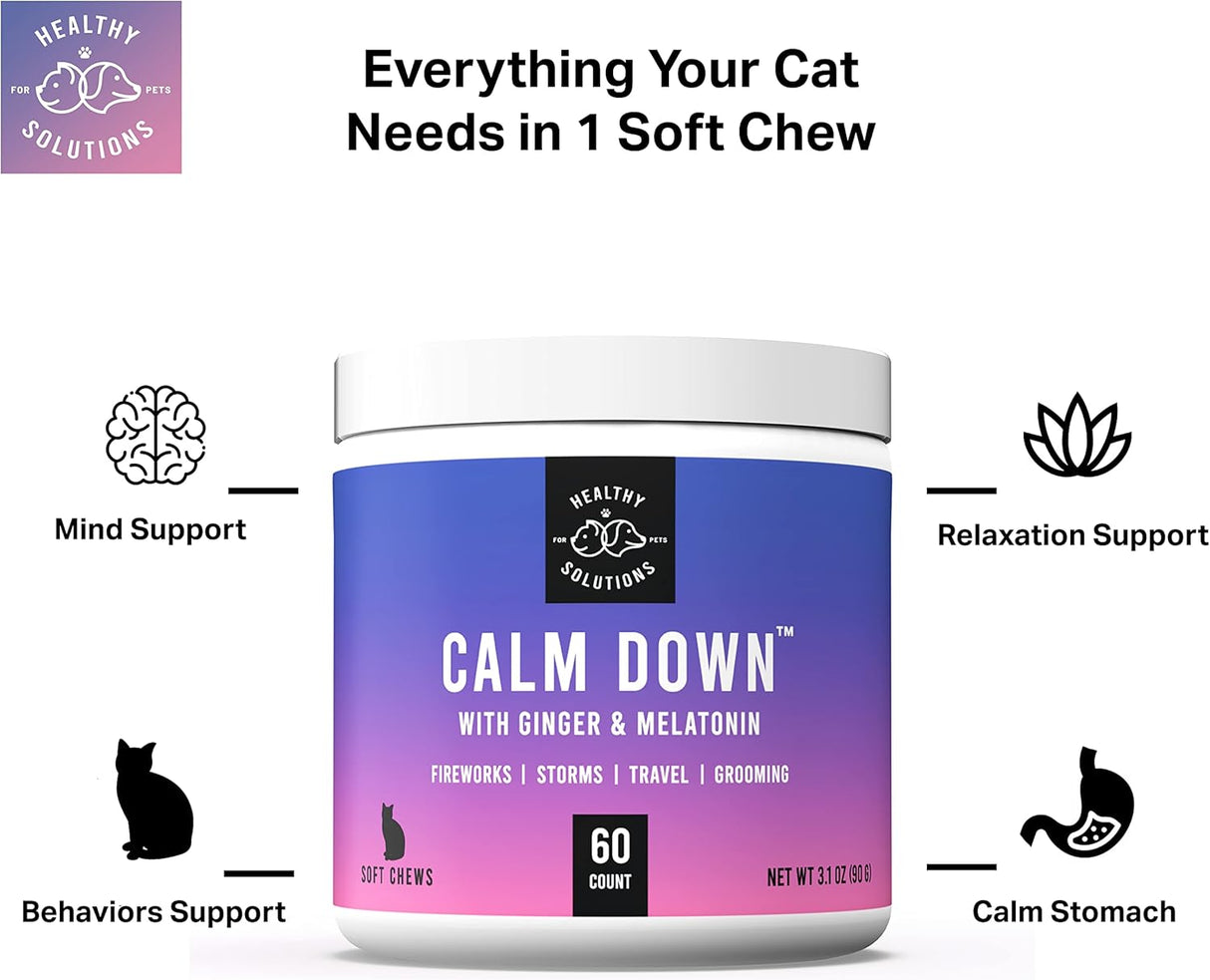 Healthy Solutions For Pets Calming Chews for Cats 60 Masticables