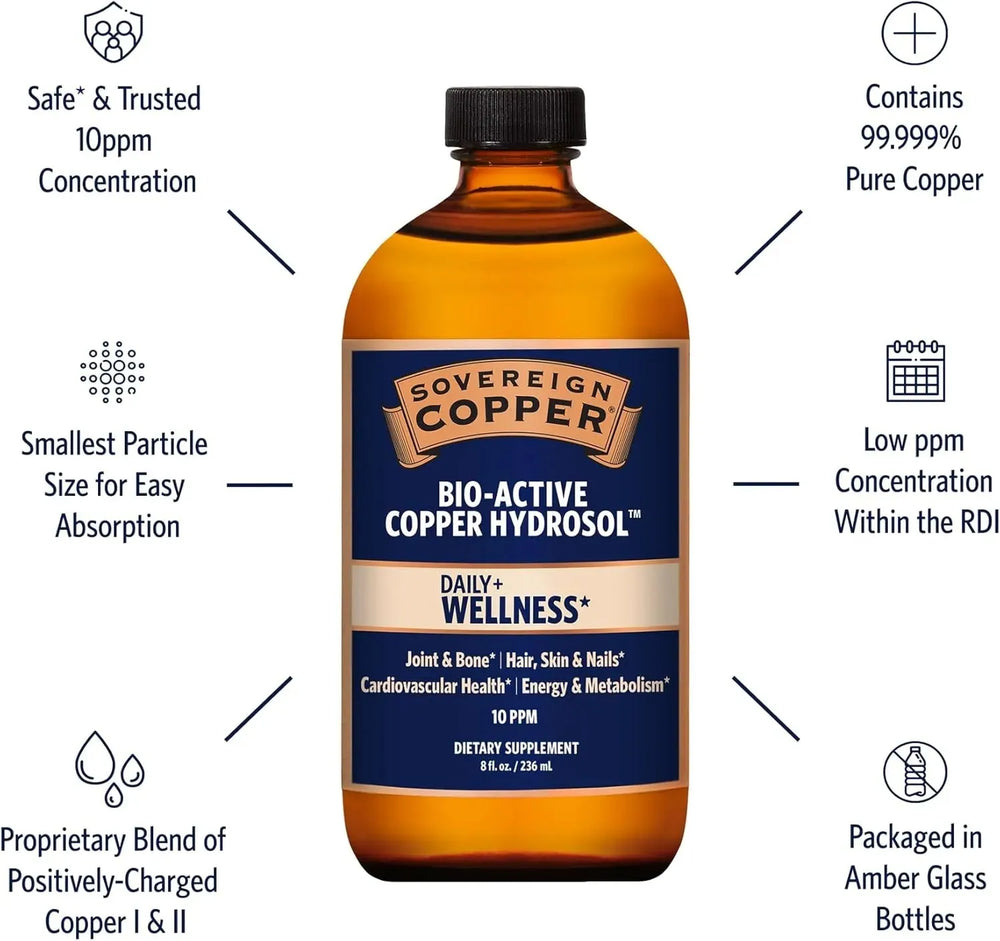SOVEREIGN COPPER - Sovereign Copper Bio-Active Copper Hydrosol 236Ml. - The Red Vitamin MX - Suplementos Alimenticios - {{ shop.shopifyCountryName }}