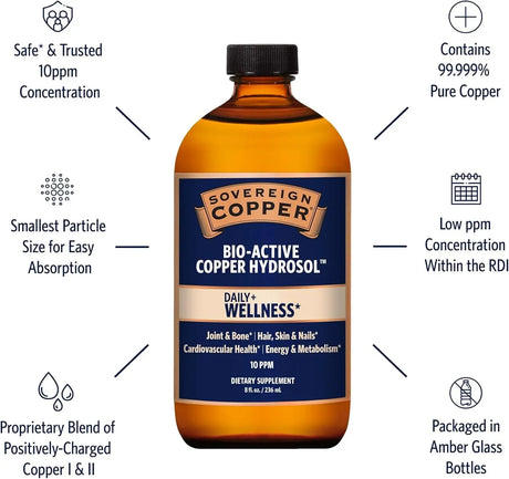 SOVEREIGN COPPER - Sovereign Copper Bio-Active Copper Hydrosol 236Ml. - The Red Vitamin MX - Suplementos Alimenticios - {{ shop.shopifyCountryName }}