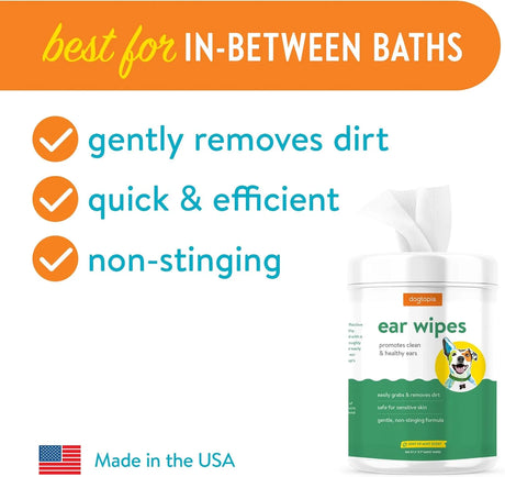 DOGTOPIA - Dogtopia Ear Wipes for Dogs and Pets 160 Toallitas - The Red Vitamin MX - Cuidado Del Oído De Perros - {{ shop.shopifyCountryName }}