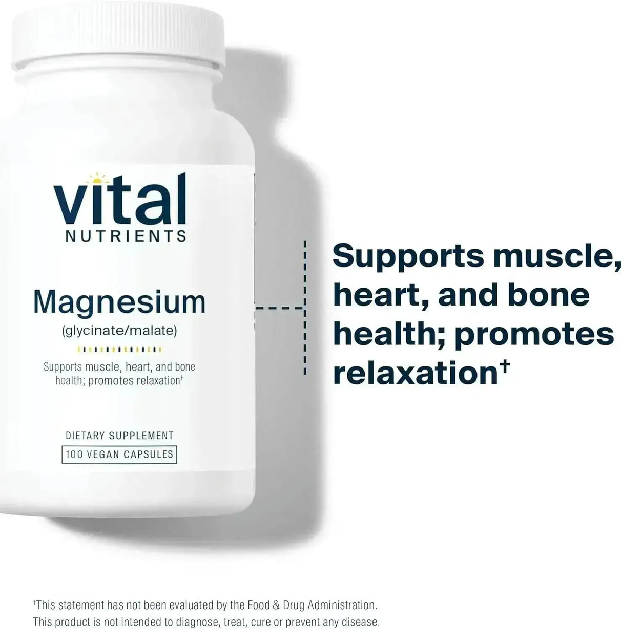 VITAL NUTRIENTS - Vital Nutrients Magnesium Glycinate + Malate 100 Capsulas - The Red Vitamin MX - Suplementos Alimenticios - {{ shop.shopifyCountryName }}