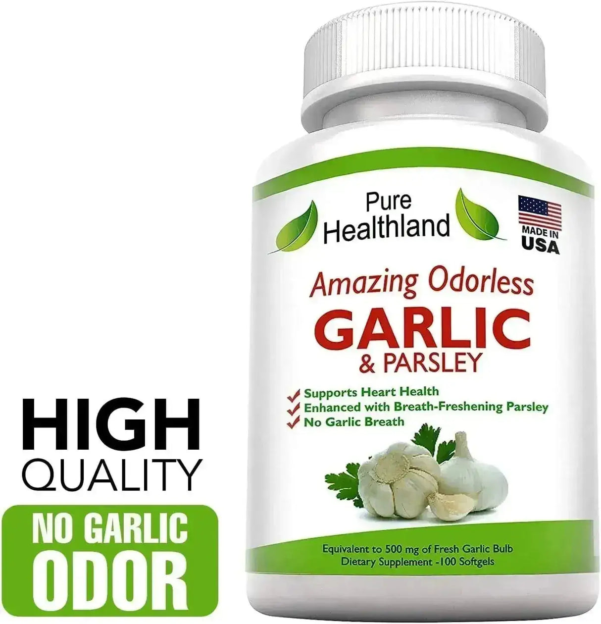 PURE HEALTHLAND - Pure Healthland Amazing ODORLESS Garlic and Parsley 100 Capsulas Blandas - The Red Vitamin MX - Suplementos Alimenticios - {{ shop.shopifyCountryName }}