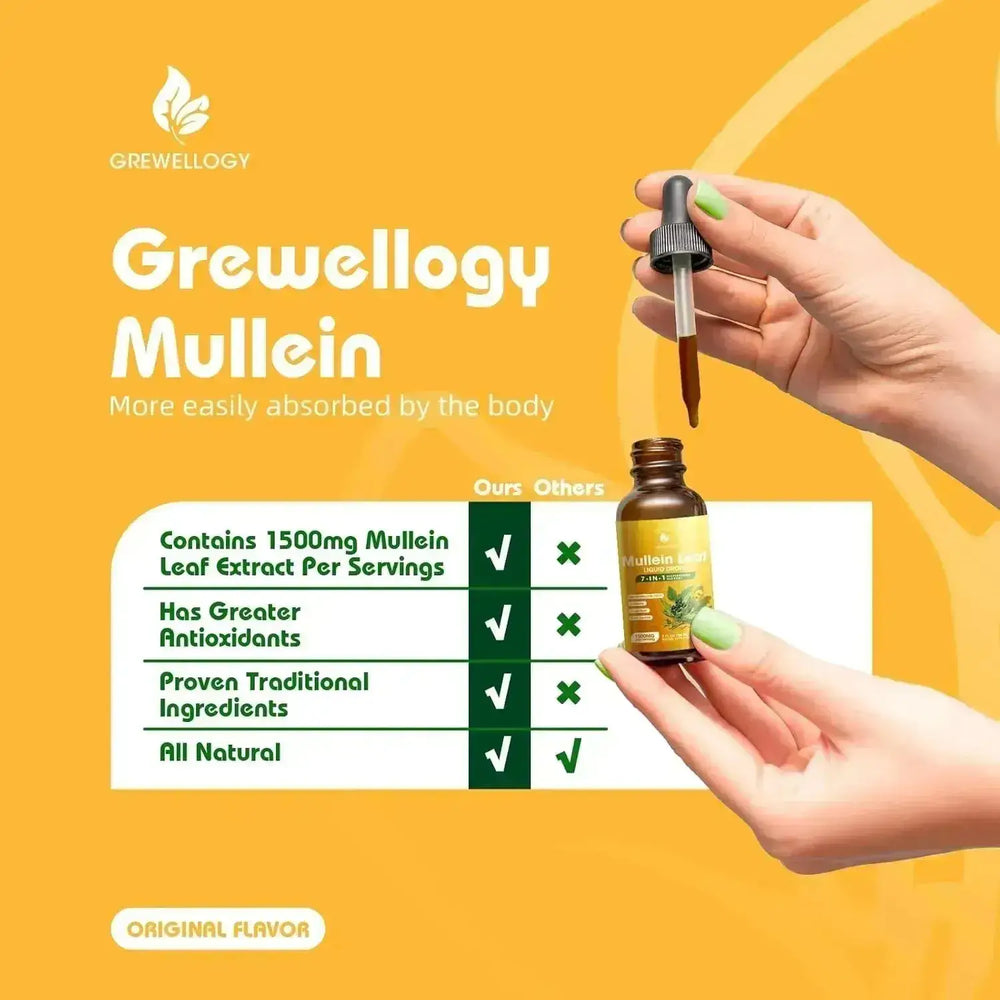 GREWELLOGY - Grewellogy Mullein Drops for Lungs 2 Fl.Oz. - The Red Vitamin MX - Suplementos Alimenticios - {{ shop.shopifyCountryName }}