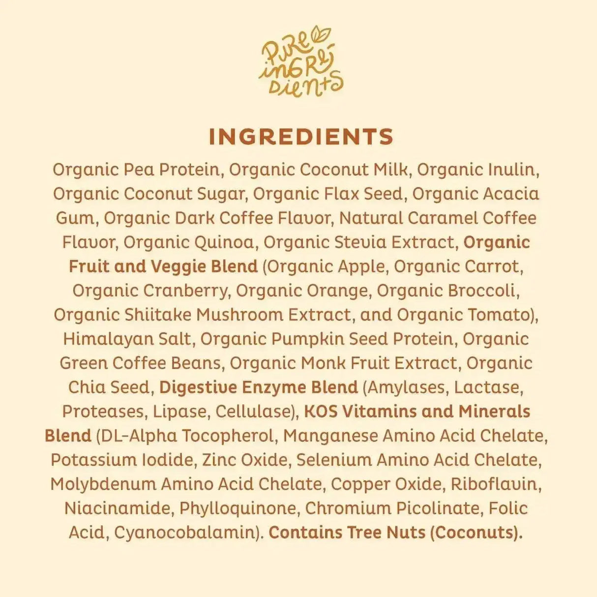 KOS - KOS Organic Plant Based Protein Powder Salted Caramel Coffee 15 Servicios 585Gr. - The Red Vitamin MX - Suplementos Alimenticios - {{ shop.shopifyCountryName }}