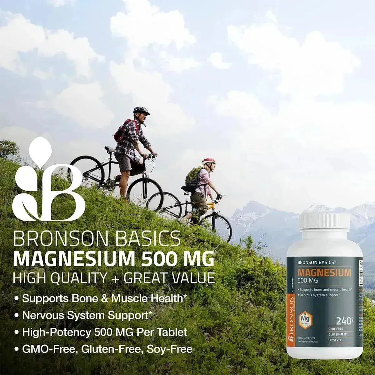 BRONSON - Bronson Magnesium 500Mg. 240 Tabletas - The Red Vitamin MX - Suplementos Alimenticios - {{ shop.shopifyCountryName }}