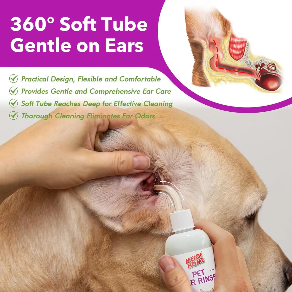 MEIQIHOME - MEIQIHOME Ear Cleaner for Dogs and Cats 4 Fl.Oz. - The Red Vitamin MX - Cuidado Del Oído De Perros - {{ shop.shopifyCountryName }}