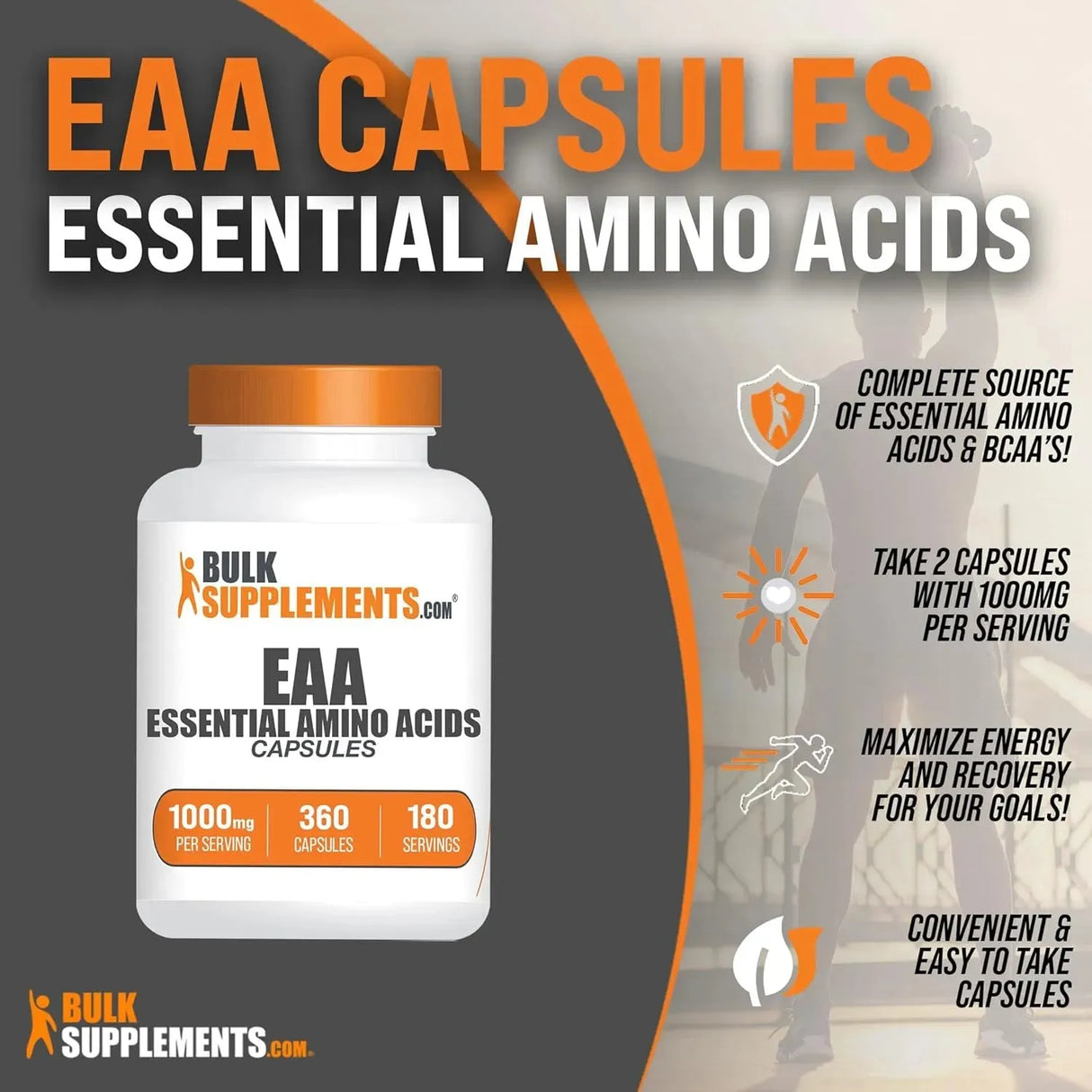 BULK SUPPLEMENTS - Bulk Supplements Essential Amino Acids 1000Mg. 360 Capsulas - The Red Vitamin MX - Suplementos Alimenticios - {{ shop.shopifyCountryName }}