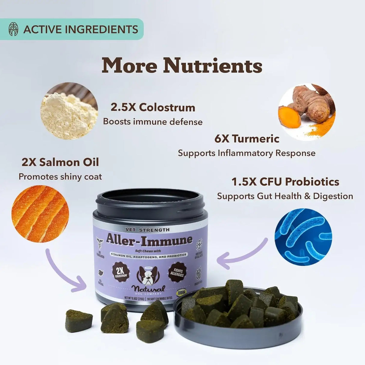 NATURAL DOG - Natural Dog Company Vet Strength Aller Immune Chews 90 Masticables - The Red Vitamin MX - Remedios Para La Picazón De Perros - {{ shop.shopifyCountryName }}