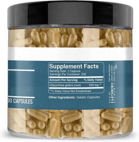 EARTHBORN ELEMENTS - Earthborn Elements Licorice Extract 200 Capsulas - The Red Vitamin MX - Suplementos Alimenticios - {{ shop.shopifyCountryName }}