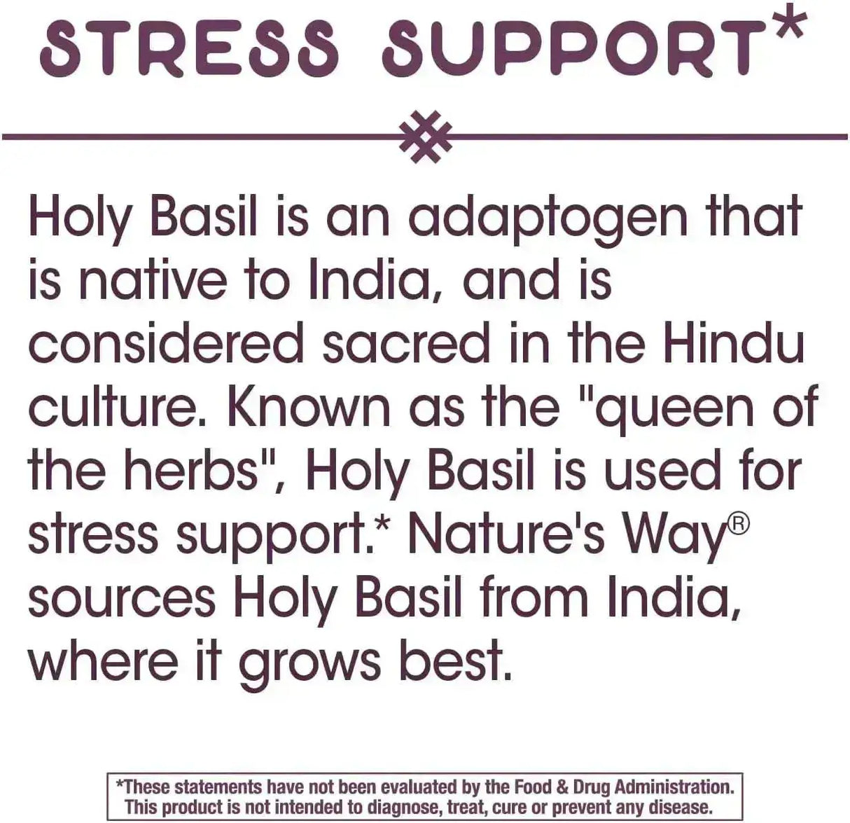 NATURE'S WAY - Nature's Way Holy Basil Premium Extract 450Mg. 60 Capsulas - The Red Vitamin MX - Suplementos Alimenticios - {{ shop.shopifyCountryName }}