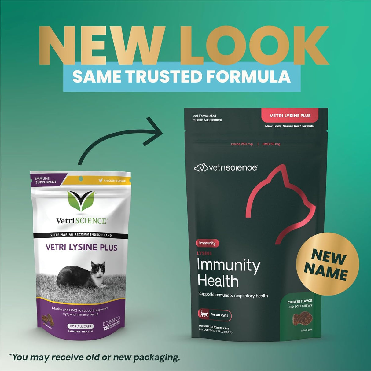 VetriScience Lysine Immunity Health Chews for Cats Chicken 120 Masticables