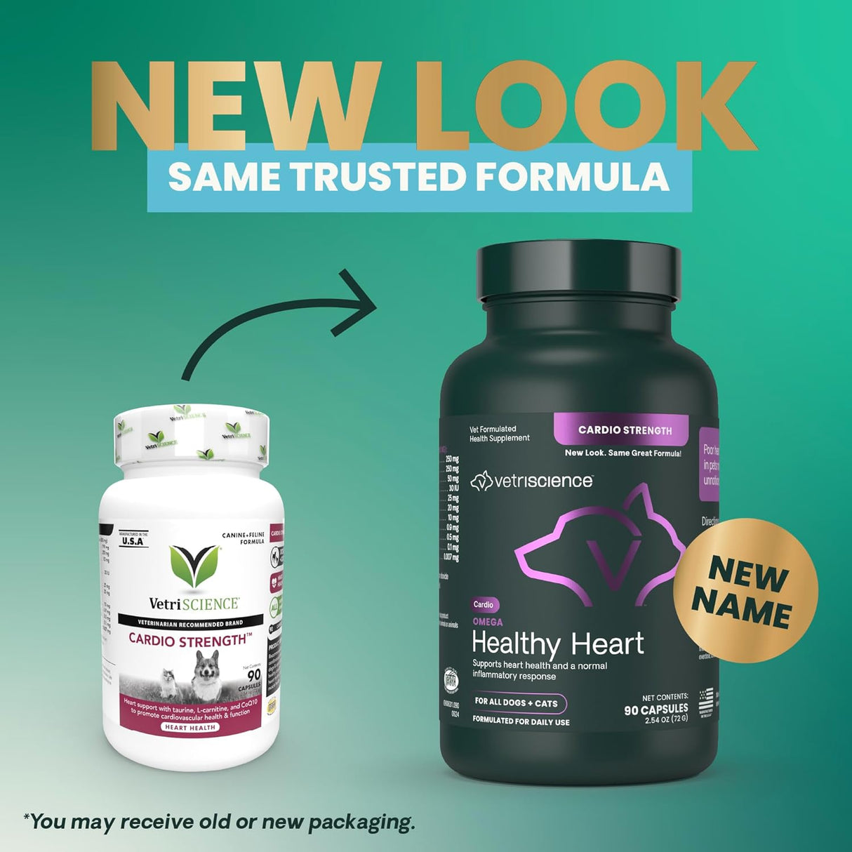 VetriScience Omega Healthy Heart Easy-Open Capsules 90 Capsulas